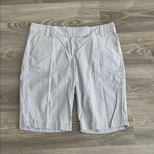 Striped Gray and White Shorts